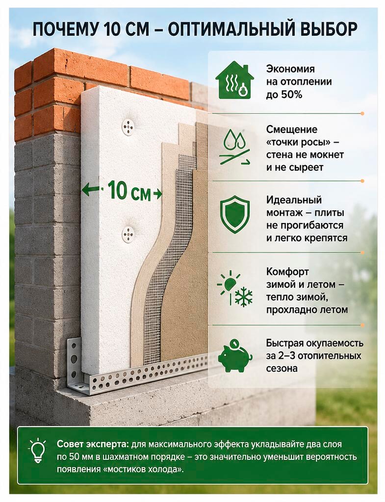Как выбрать толщину утеплителя